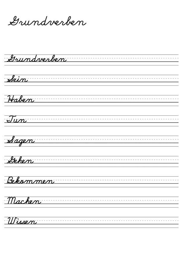 Gebraeuchliche Woerter